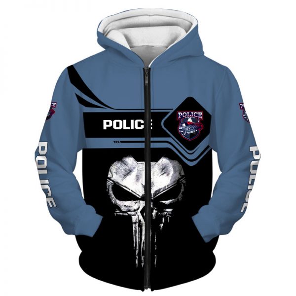 punisher police hoodie